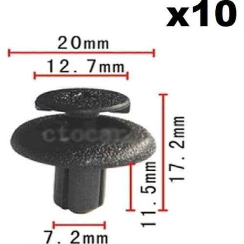 10pcs OEM Nylon Fastener Rivet Push-Type Retainer Clip For Lexus For Toyota 90467-07138 Direct push expansion buckle
