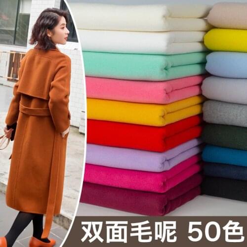 150cm*50cm Thickened Double-sided Woolen Cloth Fabric Cashmere Autumn Winter Coats Coats Skirts DIY Clothing Sewing Fabrics
