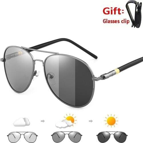 2021 Classic Mens Polarized Sunglasses Discoloration Driving Night Vision Fashion Sunglasses Driver Goggles Car Decoration