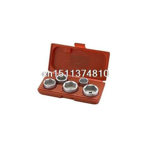 5pcs Cap Type 6PT Oil Filter Wrench Set Removal Wrenches Hand Tools