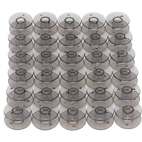 50pcs Universal Plastic Empty Bobbins Spool for Sewing Machine Transparent Replacement Sewing Machine Spools Accessories