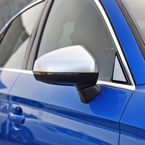 Side Wing Mirror Covers Caps Silver Matt chrome Brushed Aluminum 2013 2016 2017 2018 Replacement for Audi A3 8V S3 RS3