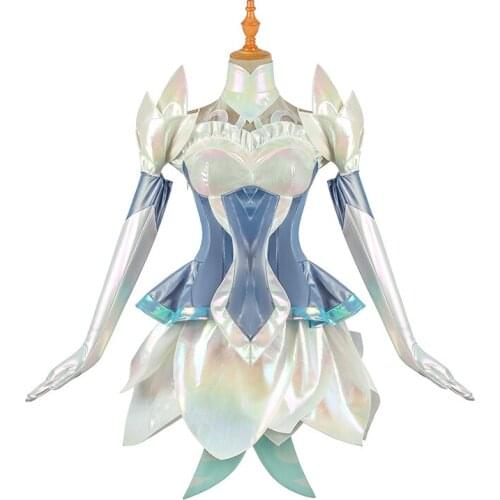 Hot Game LOL Crystal Rose Zyra Female Cosplay Costume Suit Uniform for Halloween Carnival Party Events Anime Adult COS Gift