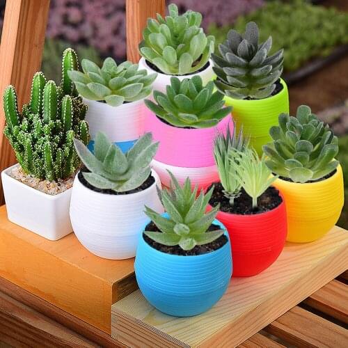 9pcs Artificial Succulents Fake Faux Flowers Mini PVC Simulated Floral Plants Landscape Decorative Garden Home Office Decor