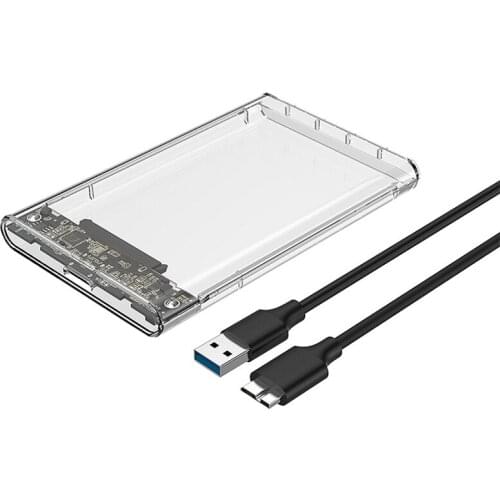 SSD Enclosure 2.5 Inch USB 3.0 to USB 3.0 Micro-B HDD Case Adapter Hard Disk Drive Case for PC Laptop