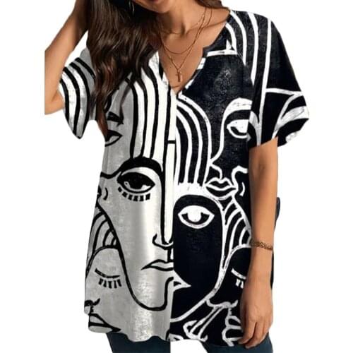 Summer Casual Woman T-shirt Short Sleeve Tee Female Top European Style Graphic T Shirts Woman Harajuku Tee