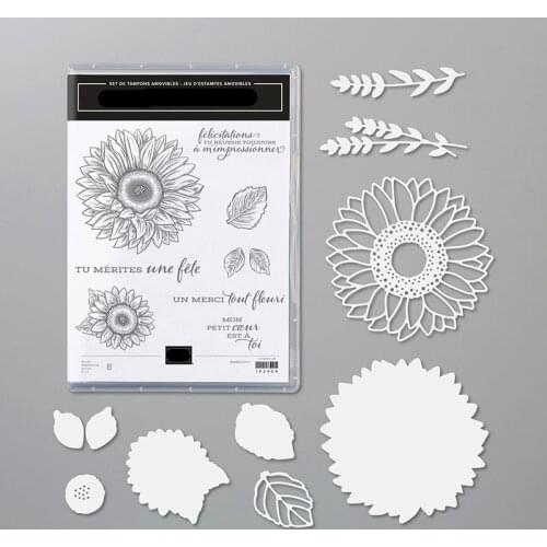 Sunflower Metal Cutting Dies and Stamps Stencils for DIY Scrapbooking Decorative Embossing DIY Paper Cards New Arrival 2021