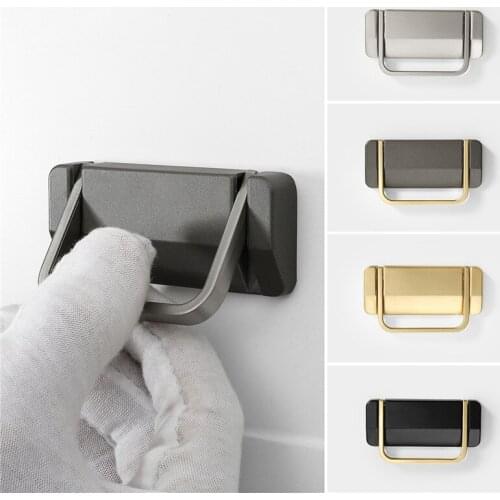 Minimalist Invisible Cabinet Wardrobe Door Handle Pull Drawer Concealed Buckle Surface Installation Simple Handle Hardware