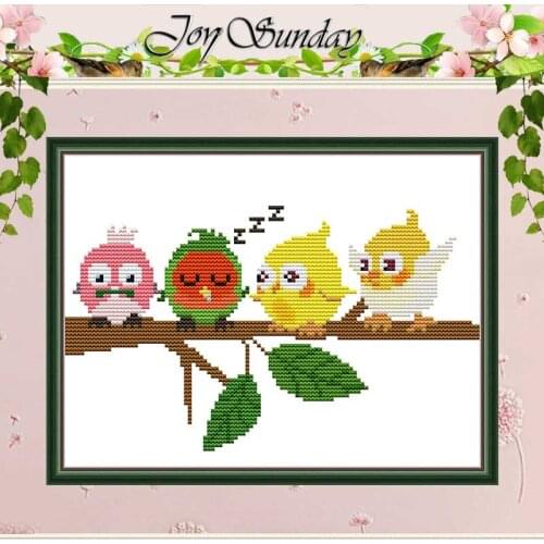 Parrot On The Treetop Counted Cross Stitch Handmade Cross Stitch 11CT 14CT printed Cross Stitch Kits Embroidery for Needlework