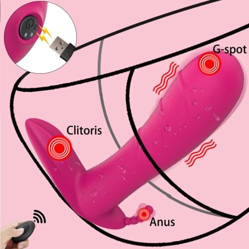 Wearable Dildo Vibrator Clitoris Vagina Anal Massage Remote Control Sex Toys G-Spot Stimulation Panties for Women Masturbator