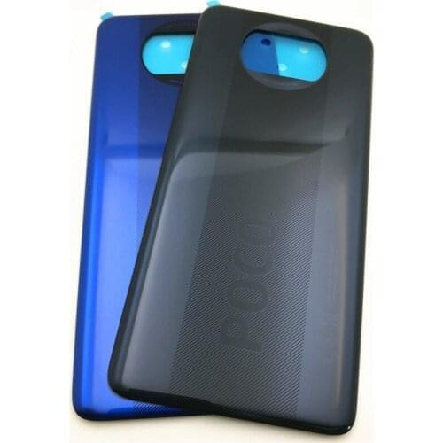 For Xiaomi POCO X3 / X3 NFC Original Rear Battery Door Back Housing Cover Case with adhesive Replacement parts