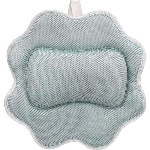 3D Sun Flower Bath PillowAir Mesh Quilted Soft Neck Cushion Non-slip SPA Headrest Cushions Bathroom Accessories