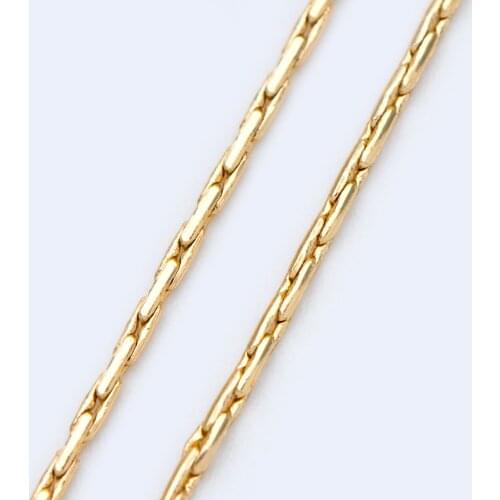 Gold plated Brass Dainty Chains 1mm Thin (#LK-316)/ 1 Meter=3.3 ft