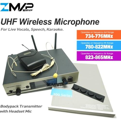 UHF Professional EW322G3 Wireless Microphone Performance Karaoke System With EW300G3 Bodypack Transmitter Headset Condenser Mic