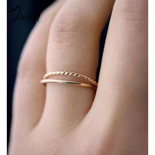Joolim Simple Cross Dainty Rings for Women Design Jewelry Wholesale Stainless Steel Jewelry