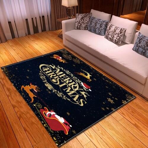 Christmas Living Room Carpet Decor Home Bedroom Bedside Floor Children Large Rug Bath Hallway Kitchen Balcony Kids Anti-Slip Mat