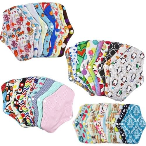 Soft Women Towel Pads Bamboo Cotton Feminine Absorbent Menstrual Cloth Washable Reusable Panty Liner Hygiene Sanitary Period
