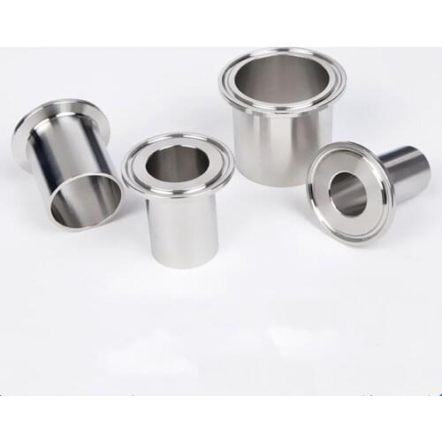 Sanitary lengthened tri-clamp ferrule ,length 50mm, wall thickness 2mm,tri-clamp adpter, stainless steel 304