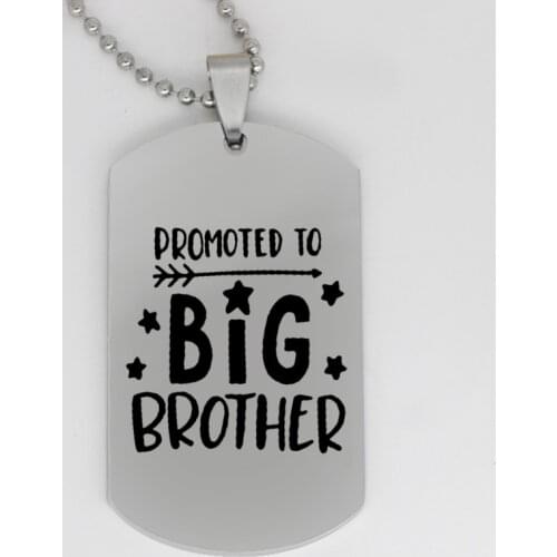 Ufine jewelry family gift pendant army card promoted to big brother stainless steel customed necklace N4276