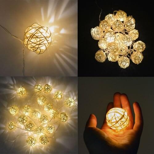 5M USB/Battery Power LED Ball Garland Lights Fairy String Waterproof Outdoor Lamp Christmas Holiday Party Lights Decoration