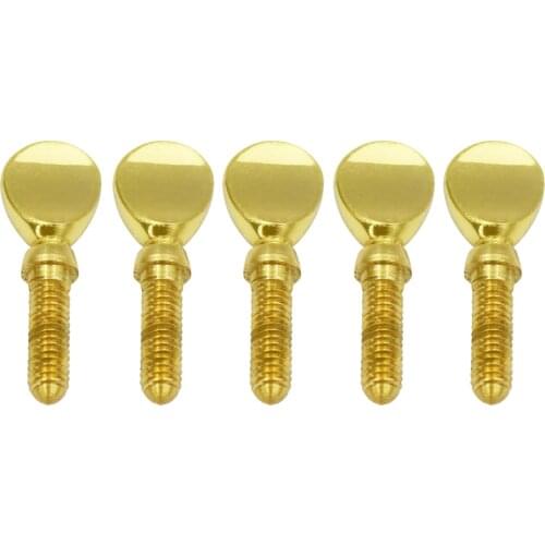 Pack of 5 Metal Saxophones Neck Screw Tightening Neck, Golden