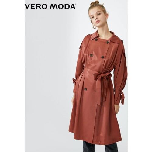 Vero Moda Winter Pleated Waist Double-breasted Coat Jacket | 319321537