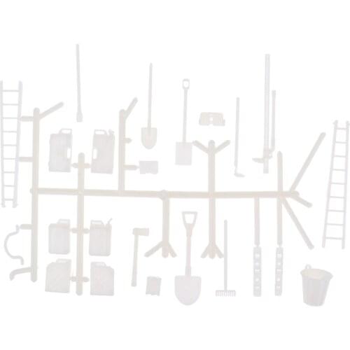 1/16 Scale DIY RC Car Model Decoration Tool Kits Accessories Body Oil Tank Ladder Bucket for 1/16 WPL 6WD 4WD RC Trucks