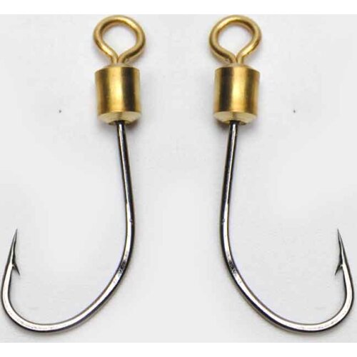 [10PCS] Hot Fishing Hook with Rolling Swivel Sharp Piont Fishing Rig Making Hooks