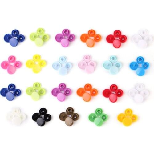 12.4MM Round Plastic snap Button 20sets T5 baby clothes Diaper Buttons Snaps Fasteners Clips Press Studs clothing accessories