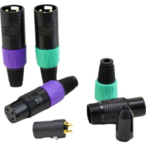 24K Gold Plated XLR Plug Balance Jack for DIY XLR Audio Interconnect Cable