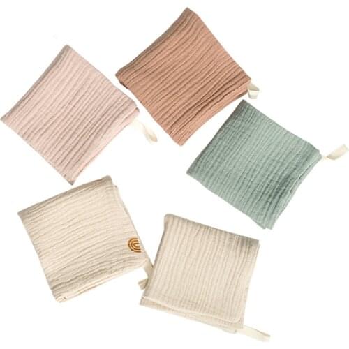 5 Pcs Towel Baby Facecloth Bath Towel Handkerchief Cotton Burp Cloth Soft Absorbent Gauze Washcloth
