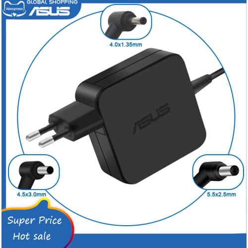 19V 3.42A 4.0x1.35mm / 5.5x2.5mm AC Adapter Power Charger 20V 3.25A Type-C Chargeur For Asus 65W Laptop (EU Plug)