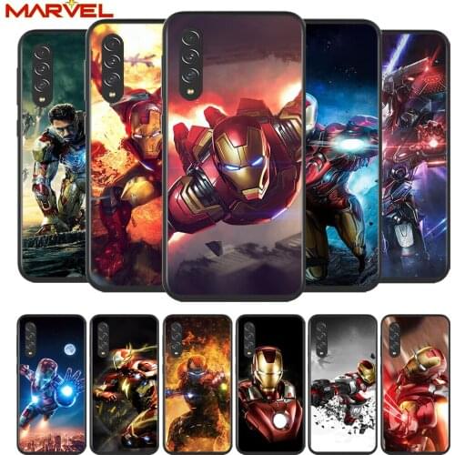 Iron Man Marvel hero for Samsung Galaxy A90 A80 A70 A60 A50 A40 A20 A2Core A10 M31 M21 M60 M40 M30 Black Phone Case