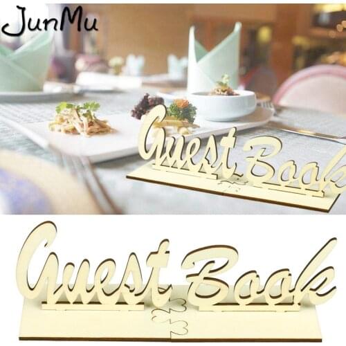 DIY Rustic Wooden Guest Book Visit Guest Sign Table Guestbook Wedding Birthday Baby Shower Gifts Party Table Decoration