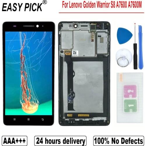 For Lenovo S8 A7600 A7600M LCD Display Touch Screen Digitizer Assembly With Frame Tools