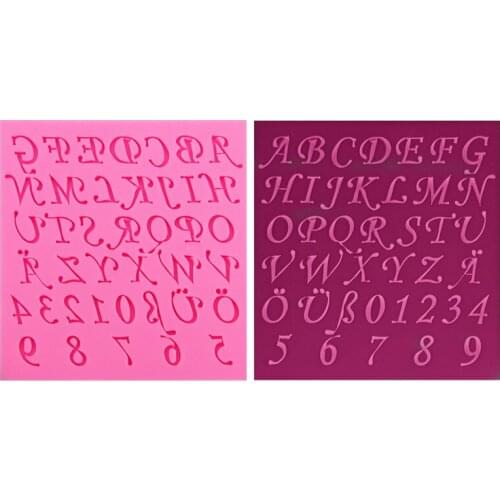 26-letter Arabic Numerals 0-9 Fondant Cake Mold Cake Decoration Mold DIY Baking Tools