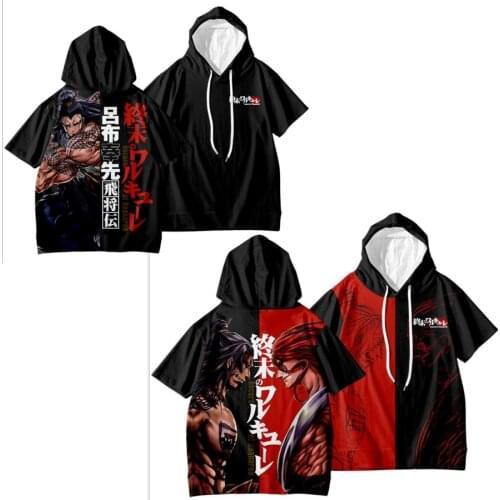 Anime Record of Ragnarok 3D Print Oversized T Shirt Unisex Harajuku Short Sleeve Hooded T-shirt Graphic Tees Cosplay Costume