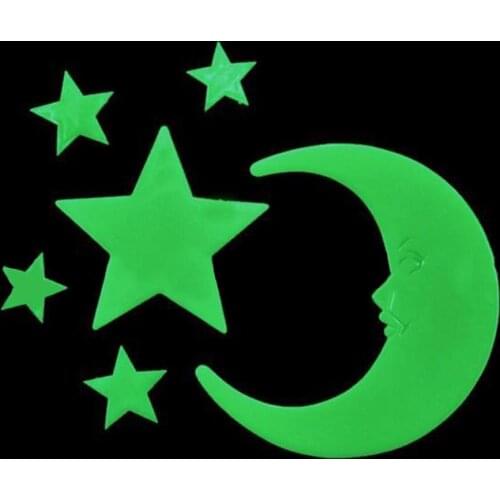 Hot Fluorescent Stickers Universe Planet Star Glow Dark Luminous Celling Wall Art Home Paste Ceiling Wall Stickers Decoration