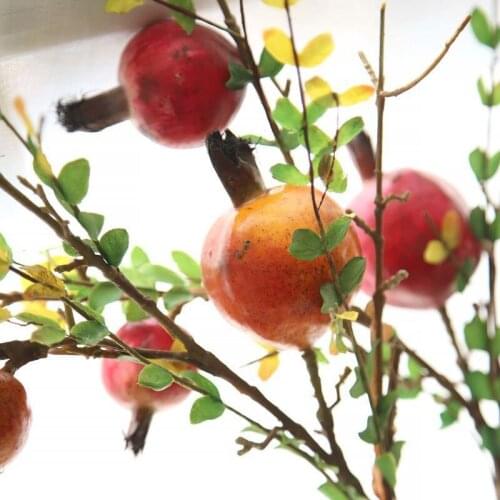 67CM height artificial fruit tree branches artificial pomegranate fruit branch home wedding table decorative flower