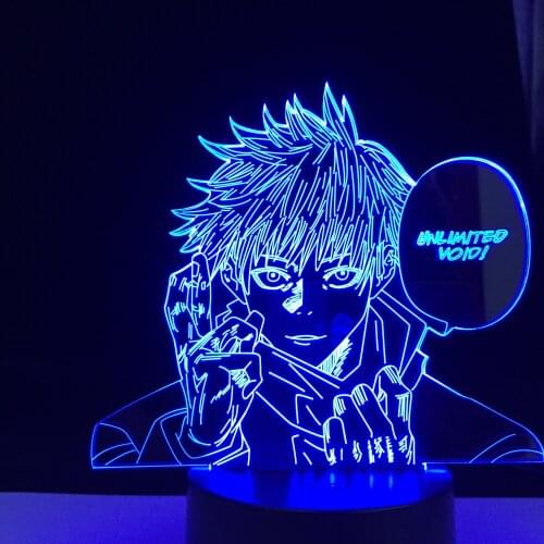 Jujutsu Kaisen Satoru Gojo Led Night Light for Bedroom Decor Birthday Gift Satoru Gojo Light Jujutsu Kaisen Prize Anime Lamp
