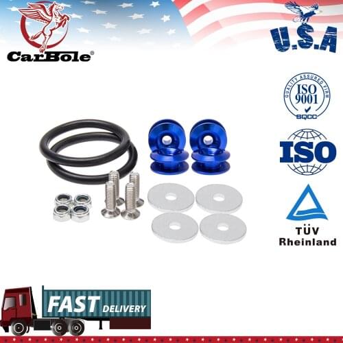 4x Black JDM Aluminum Quick Release Fasteners Bumper Trunk Fender Hatch Lids Kit