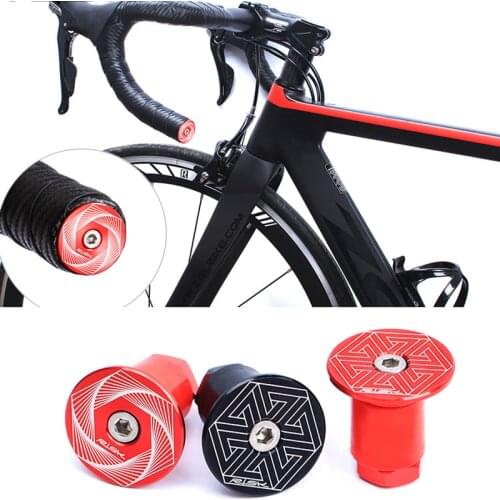 RISK Road Bike Handlebar Ends Bicycle Grip Ends Caps Racing Road Bicycle Cycling Handle Bar Plug Ends Aluminum Bar Ends Plugs