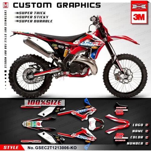 KUNGFU GRAPHICS Dirt Bike Sticker Motocross Decal Kit for GAS GAS EC 125 200 250 300 E Racing 2T 2012 2013, Customizable