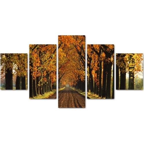 Modular Picture HD Home Decoration Posters Unframed 5 Panels Tree Landscape Living Room Printed Modern Painting On Canvas