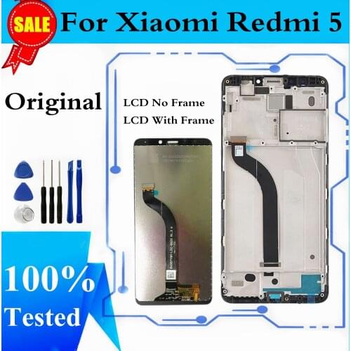 Original LCD For Xiaomi Redmi 5 LCD Display Touch Screen Digitizer For Redmi 5 LCD Display Replacement With Frame