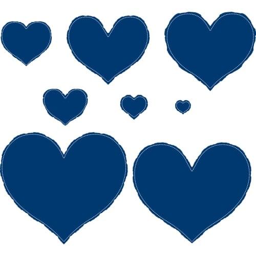 Shabby Edge Heart Love 2021 Arrival New Metal Cutting Dies Scrapbook Diary Decoration Stencil Embossing Template DIY Greeting