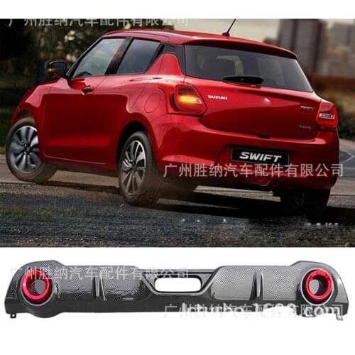 ABS Material Rear Bumper Lip Splitter Fit for Suzuki 2017-2021 Swift ZC13 ZC63 ZC83S Diffuser Auto Part Car Body Kits