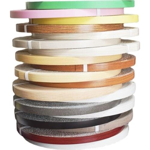 2cm 2.2cm 3cm Self Adhesive Furniture Wood Veneer Decorative Edge PVC for Furniture Cabinet Office Table Wood Surface Edging 10M