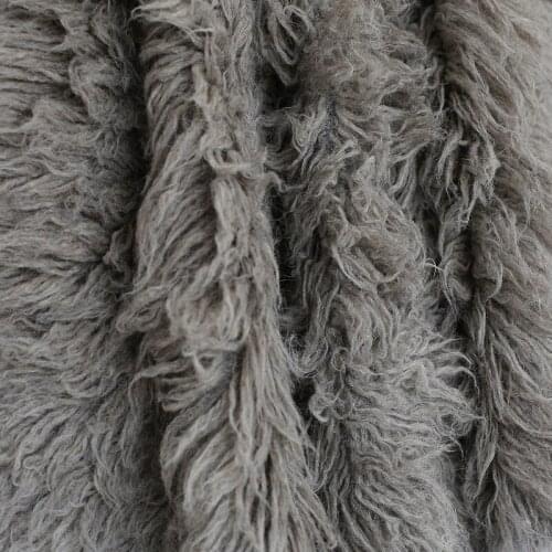 Gray Baby Wool Blanket Chunky Wool Rug Newborn Flokati Fur Natural Curly Fur Backdrops Baby Boy Props Curly Wool Layer Gift