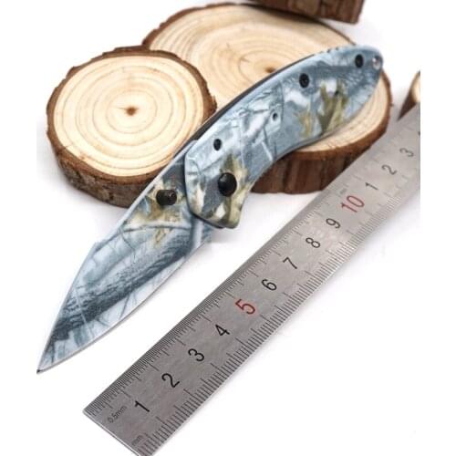 Tactical Survival Knife Folding Pocket Knife Safety Utility 3Cr13 Blade Steel Handle Outdoor Hunting Camping Knives EDC Tools